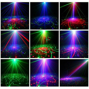 New Rechargeable 240 Patterns light Projector Stage Light LED RGB Party KTV Club DJ Disco Lamp