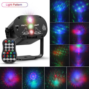 New Rechargeable 240 Patterns light Projector Stage Light LED RGB Party KTV Club DJ Disco Lamp