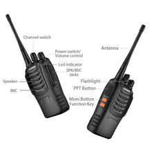 Load image into Gallery viewer, New 4PCS Walkie Talkie BF-888S Handheld Two-Way Radio 5W USB Charger Rechargeable