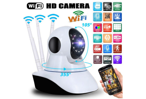 [Three Antenna] 1080P HD IP Camera Home Security Camera Wifi CCTV Monitor Phone Remote Control