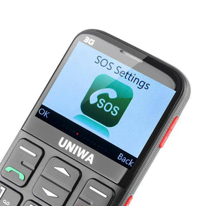 3G SENIORS SOS BIG BUTTON PHONE WITH CAMERA & SOS BUTTON AUS UNIWA