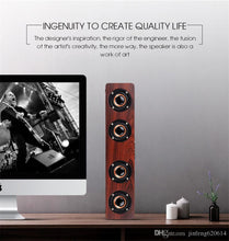 Load image into Gallery viewer, Home Theatre Wireless Bluetooth Speakers 12W Hifi Wooden Stereo Subwoofer Audio Desk