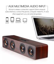 Load image into Gallery viewer, Home Theatre Wireless Bluetooth Speakers 12W Hifi Wooden Stereo Subwoofer Audio Desk