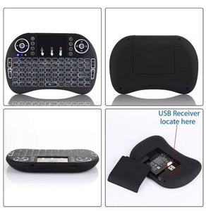 Mini Backlight  Wireless Media Keyboard LED Light Mouse Remote Control Touchpad Handheld
