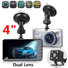 Load image into Gallery viewer, 4 Inch HD 1080P Car DVR Camera Vehicle Video Recorder G-Sensor Dash Cam + Reverse Camera