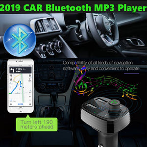 Wireless Bluetooth 4.2 Car MP3 Player FM Transmitter Handsfree LCD Dual USB Charger