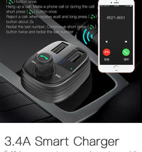 Load image into Gallery viewer, Wireless Bluetooth 4.2 Car MP3 Player FM Transmitter Handsfree LCD Dual USB Charger
