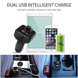 Car MP3 Player FM Transmitter with Dual USB Ports 3.1A Quick Charge Supports 32GB MINI SD card