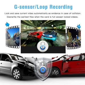 4 Inch HD 1080P Car DVR Camera Vehicle Video Recorder G-Sensor Dash Cam + Reverse Camera