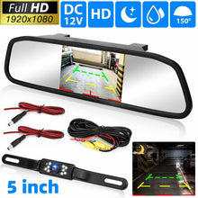 Load image into Gallery viewer, New Wired 6 m Meters Car Backup Camera Rear View System Night Vision + 5&quot; Mirror Monitor Kit