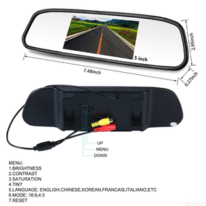 New Wired 6 m Meters Car Backup Camera Rear View System Night Vision + 5" Mirror Monitor Kit