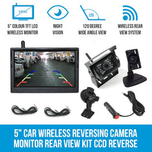 Load image into Gallery viewer, New 5&quot; Car Wireless Reversing Camera Monitor Rear View Parking Kit Truck Van Reverse 12V 24V