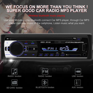 1 DIN Auto radio 12V Bluetooth Car Stereo FM Radio MP3 Audio Player 5V Charger USB AUX Auto Electron