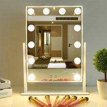 Load image into Gallery viewer, 👱‍♀️💄New Tabletop Beauty Mirror Mirror w/ 12LED Light Dimmable Bulbs