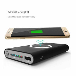 New Qi Wireless Power Bank 10000mAh iPhone X 8 8Plus XS XR Samsung 8 8+ 9 9+ Note 7 8