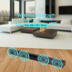 🎶🎵New 20W Wireless bluetooth Soundbar Stereo Hi-Fi Speaker Subwoofer Support FM TF AUX USB
