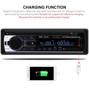 1 DIN Auto radio 12V Bluetooth Car Stereo FM Radio MP3 Audio Player 5V Charger USB AUX Auto Electron