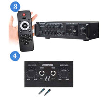 Load image into Gallery viewer, New Sunbuck 2000W Bluetooth Amplifier FM Karaoke Microphone Input Support For Speaker