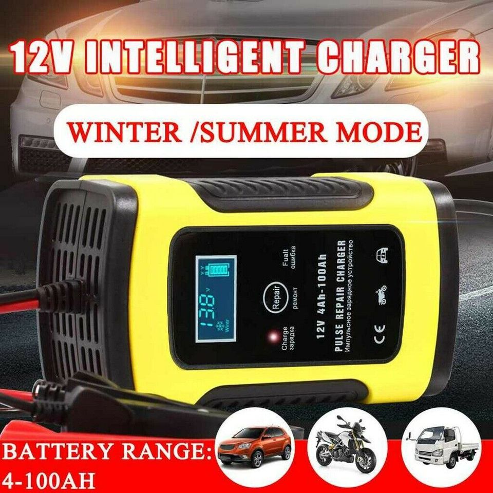 New 12V 6A Model 6 Stage Trickle LCD Battery Charger Bike Car Motorcycle AU Plug