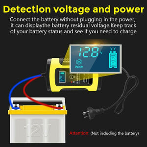 New 12V 6A Model 6 Stage Trickle LCD Battery Charger Bike Car Motorcycle AU Plug