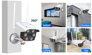 New 6 LED 1080P WiFi PTZ IP Camera Outdoor IP66 Waterproof Security Monitor Backyard CCTV