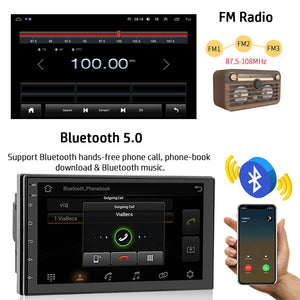 New 7" 2+32 GB Apple CarPlay Android Auto Head Unit Android 12 Double 2 DIN Car Stereo Radio