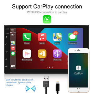 New 7" 2+32 GB Apple CarPlay Android Auto Head Unit Android 12 Double 2 DIN Car Stereo Radio