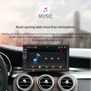 New Bluetooth Car Stereo 7 inch CarPlay AUX USB RCA FM Radio Head Unit
