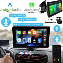 Load image into Gallery viewer, New 7&quot; Portable Monitor Screen Wireless Carplay/ Wired Android Auto Bluetooth + Reverse Camera