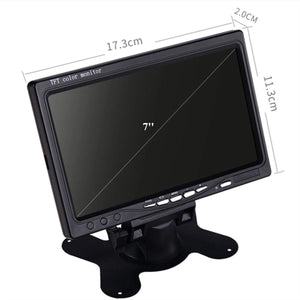 7" Big Screen+Reversing Cam: With 7" big screen to show you the image from the camera, which provide better visual effects than 4.3"/3.5" monitor.