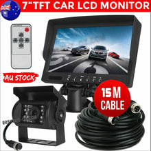 Load image into Gallery viewer, New 7&quot; Monitor Heavy Duty Reversing Camera Bus Truck Caravan Van 20 M Cable Long Cable Reverse