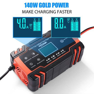 New 12V 24V Car Battery Charger Repair LCD Display Truck Boat Motercycle Battery 8A