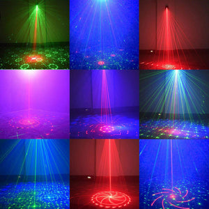 New Rechargeable 240 Patterns RGB Disco Lights Laser Projectors Lamp LED Stage Lighting DJ Party