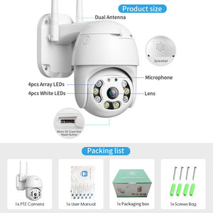 New 8LEDS 2 Way Security Camera System Wifi CCTV 1080P Home Waterproof Outdoor Night Vision AU