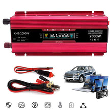 Load image into Gallery viewer, New 2000W Max LCD Car Inverter -For Camping Worksite Modified Sine Wave Power Inverter+ USB Port