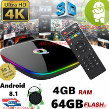 Load image into Gallery viewer, New Android 9.0 Smart TV Box 4GB 64GB Q Plus H6 Quad-core 2.4G WiFi 6K USB 3.0 TV Box Media Set Top Box