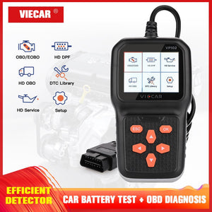 New Viecar VP102 Truck Diagnostic Tool Code Reader HD OBD/EOBD OBD2 12V/24V for Car/Truck