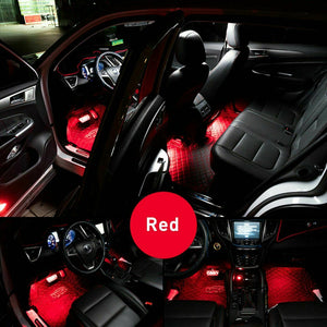 New USB LED Car Interior Neon Smart Colorful RGB Floor Light Strip Phone App Control