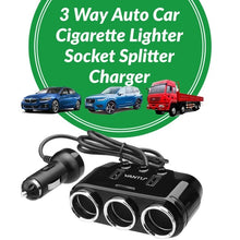 Load image into Gallery viewer, New 3 Way Multi Car Lighter Socket Splitter Dual USB Charger/Power Adapter Individual Switch On/Off