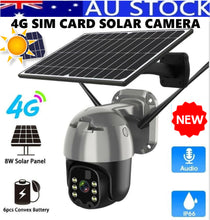 Load image into Gallery viewer, New 4G Solar 6 Batteries Surveillance Camera Outdoor 1080P Motion Detection Night Vision Live APP