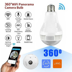 New 360°HD wireless Bulb Hidden IP Camera Home Security Camera night vision LED