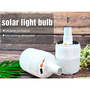 New 42 LEDs Rechargeable LED Bulb Lamp Solar Charge Emergency Light Outdoor Camping Home