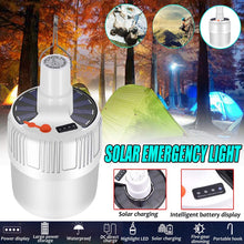 Load image into Gallery viewer, New 42 LEDs Rechargeable LED Bulb Lamp Solar Charge Emergency Light Outdoor Camping Home