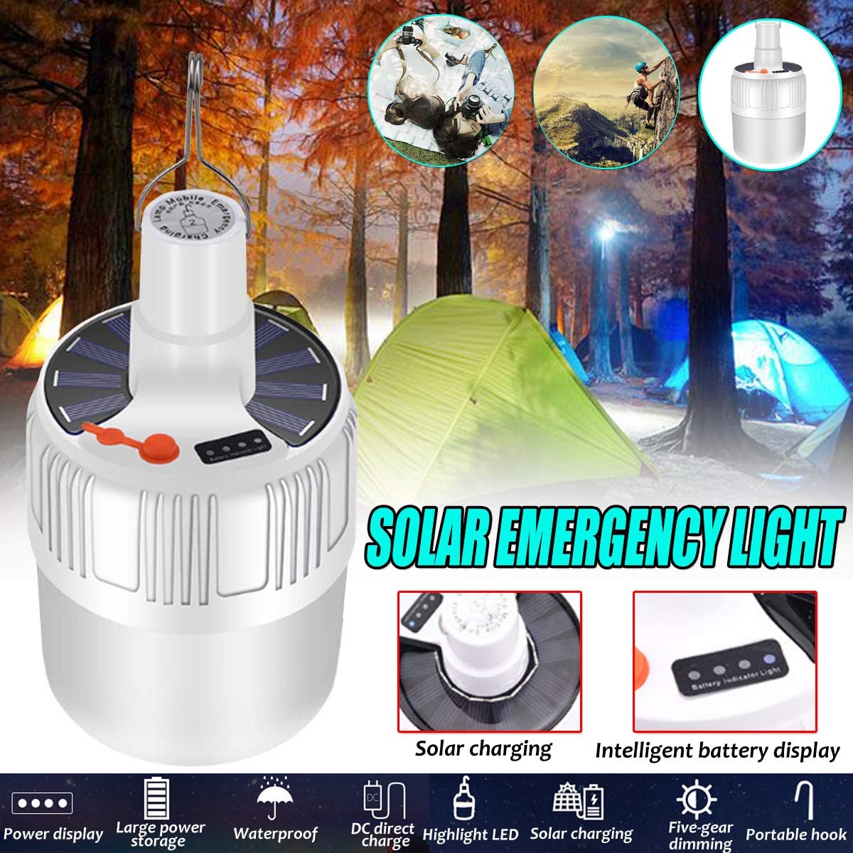 Solar deals charging bulb