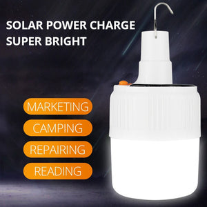 New 42 LEDs Rechargeable LED Bulb Lamp Solar Charge Emergency Light Outdoor Camping Home