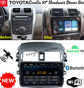 New 10 inch Android 10 For Toyota Corolla 2009-2013 Headunit Stereo Bluetooth + GPS+Phone Mirror