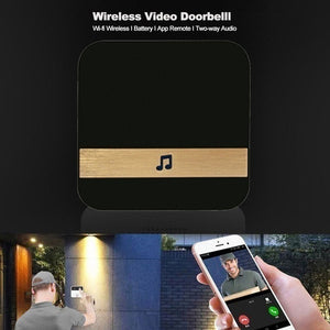 New WIFI Doorbell Security Wireless Video Doorbell Door + 2 x Batteries + Chime