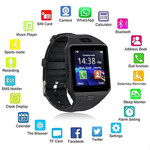 New Bluetooth Smart Watch Smartwatch Watch Phone Support TF Card with Camera for Android IOS IPhone Samsung LG Phones