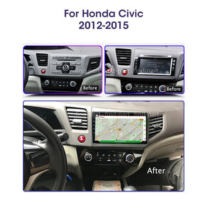 New 2GB+16GB Android 11 For Honda Civic 2012-2015 Carplay Android Auto Wifi GPS