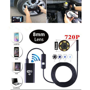 New 5M HD WIFI Endoscope Borescope Inspection Camera Waterproof For iPhone Android